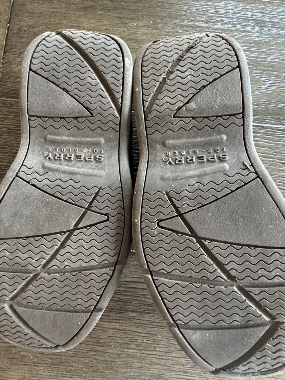 Sperry Kids Tan Leather Moccasin Velcro Slip-On